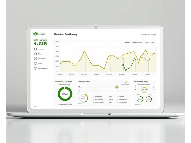 Detailed digital dashboard showing health metrics like heart rate, sleep quality, and activity levels.